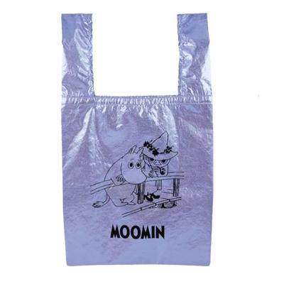 Marimo Craft Shiny Eco Moomin W250 X H300 X D100mm Bag, & Snufkin, (MOM-607)