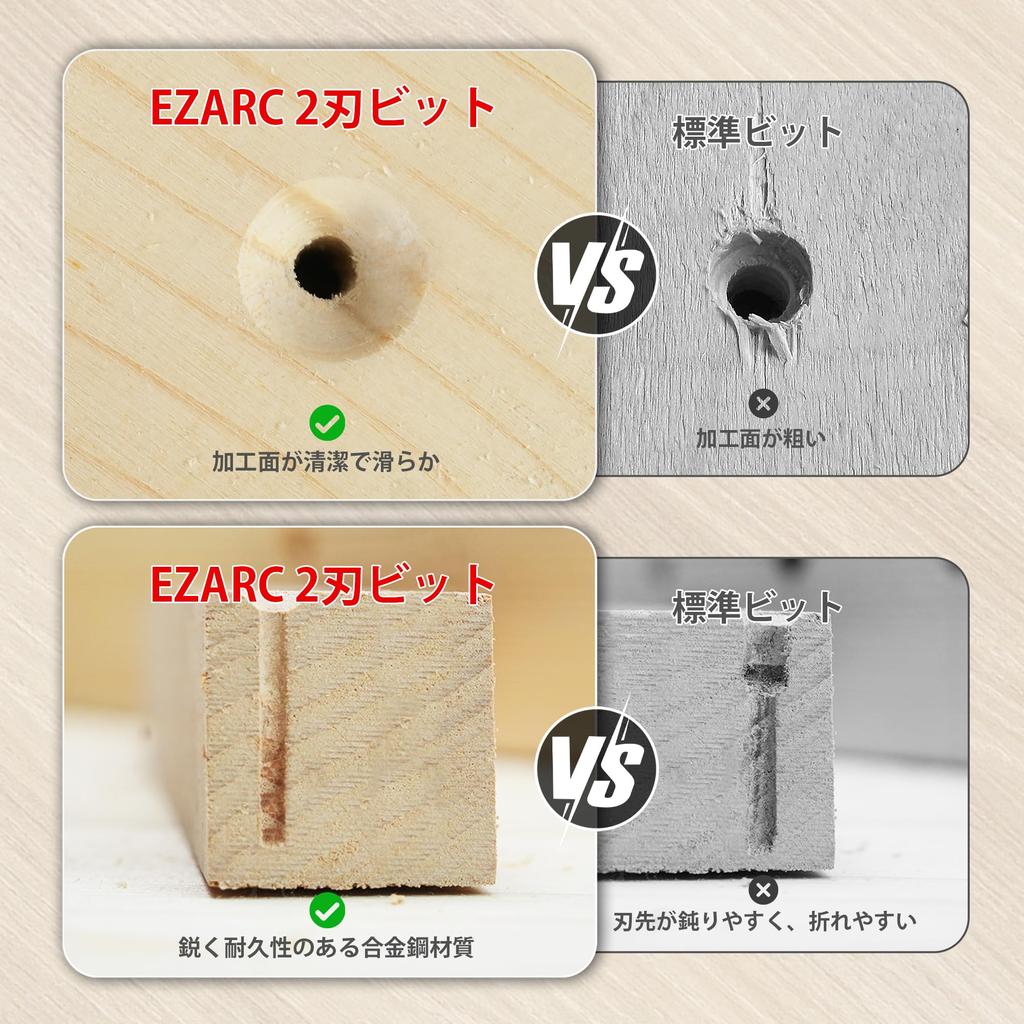 EZARC New Edition Countersink Drill Set 11 Drill Wrench and Driver Woodworking Drill Storage Box Included (22 Pieces), Bits, Set, Bits, High-Speed