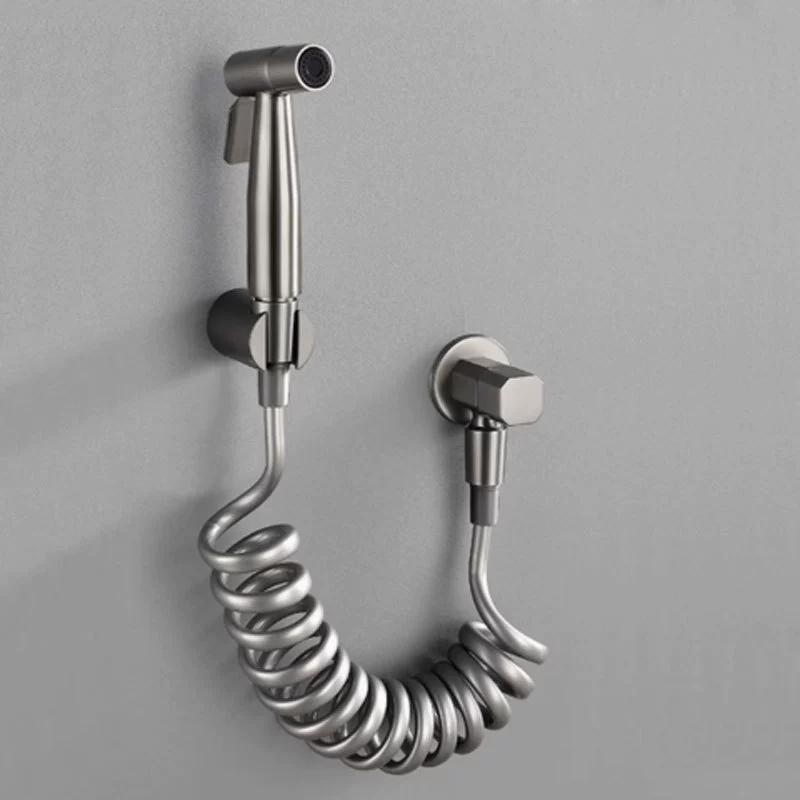 Hand Held Bidet Sprayer Douche Toilet Kit Bidet Faucet Rose Gold Round Shattaf Shower Head Copper Valve Set Jet Bidet Faucet