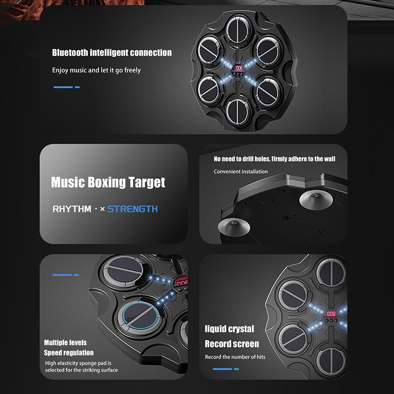 Intelligente Boxmaschine Heim Musik Wandziel Trainer Mit Handschuhen Dekompression Mit Bluetoothspielen Spielzeug Kinder Und Erwachsene