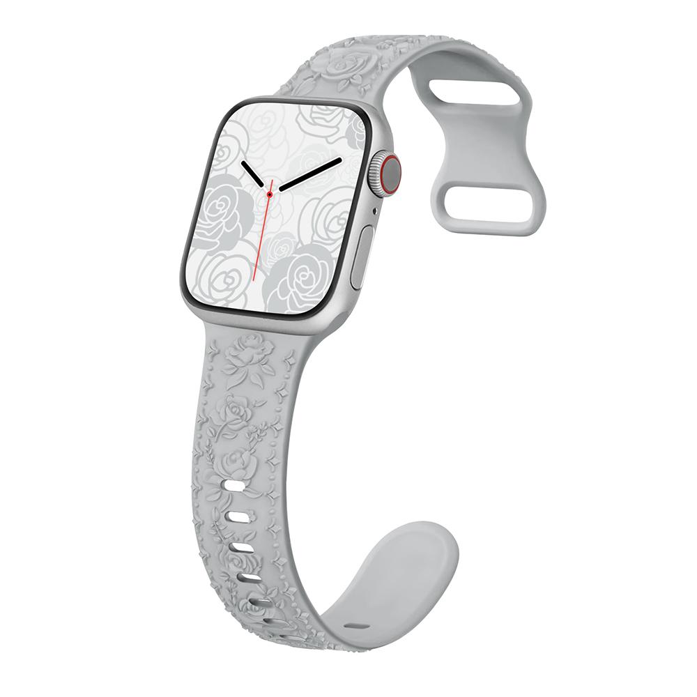 Engraved Strap for Apple watch band 45mm 44mm 42mm 49mm 40mm 41mm Silicone Bracelet Correa iWatch Series 8 9 7 6 5 4 3 Ultra SE