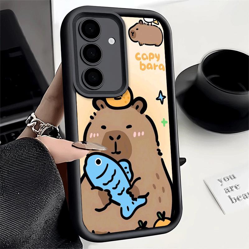 Phone Case for Samsung Galaxy A17 A16 A15 A14 A13 Funny Capybara Cartoon Cute A56 A36 A26 A55 A35 A25 A54 A34 A24 A53 A33 A23 A0