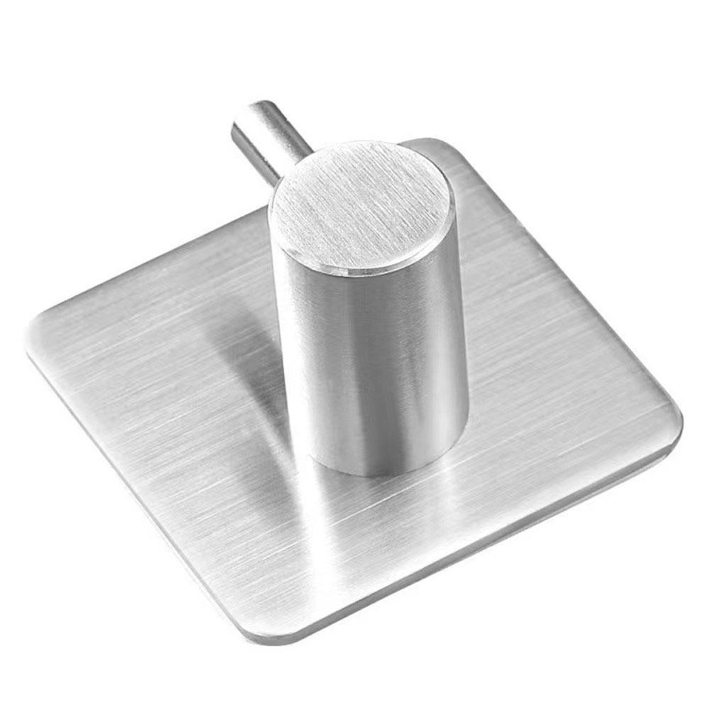 Sticker Adhesive Stainless Steel Hooks Wall Door Clothes Coat Hat Hanger Kitchen Bathroom Rustproof Towel Hooks