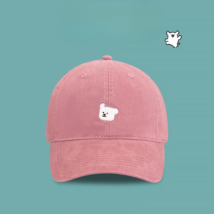 Retro Puppy Embroidered Baseball Cap for Women Korean Version with Big Head and Face Showing Small Couple's Baseball Cap Wide Brim