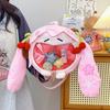 Cherry Blossom Powder Fufu Super Cute Two-dimensional Jelly Pain Bag JK Soft Sister Versatile Messenger Cartoon Big Mouth Perspective Bag
