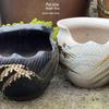 Handmade Coarse Pottery Wide-Mouth Flower Pot - Ceramic Zisha Succulent Planter with Rustic Cut-Edge Design for Chlorophytum