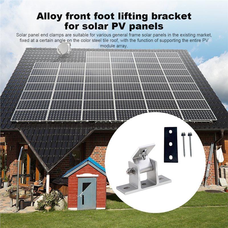 ABBP-Solar Panel Mounting Brackets Set, Adjustable 15-30 Degree Angle, Drill-Free Installation