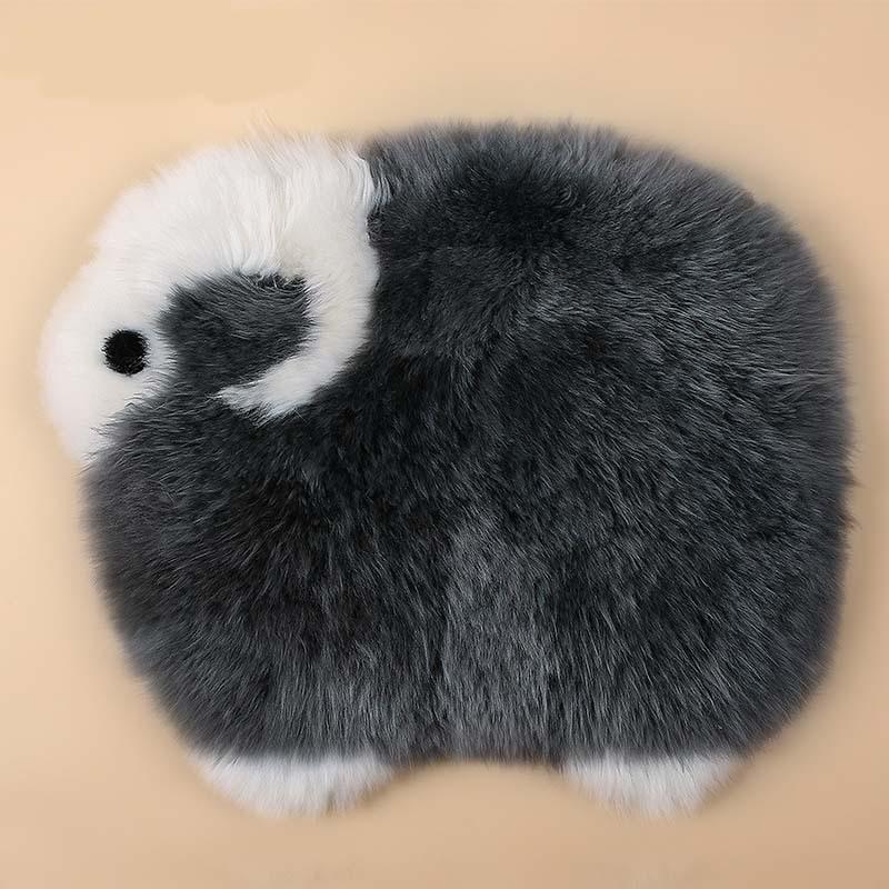 Winter Car Wool Velvet Seat Cushion Wool Velvet Lumbar Support for Women Non-slip Warm Long Hair Single Piece Seat Cushion