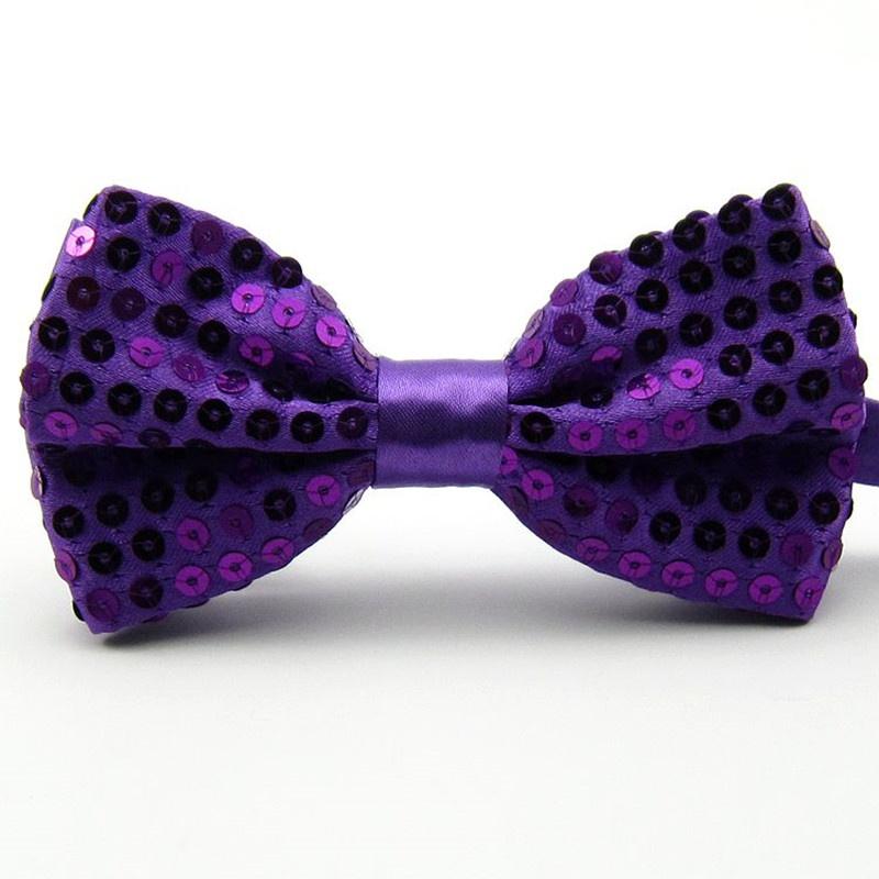 

Унисекс однотонный цветной блестящий галстук-бабочка регулируемый свадебный галстук-бабочка чёрный