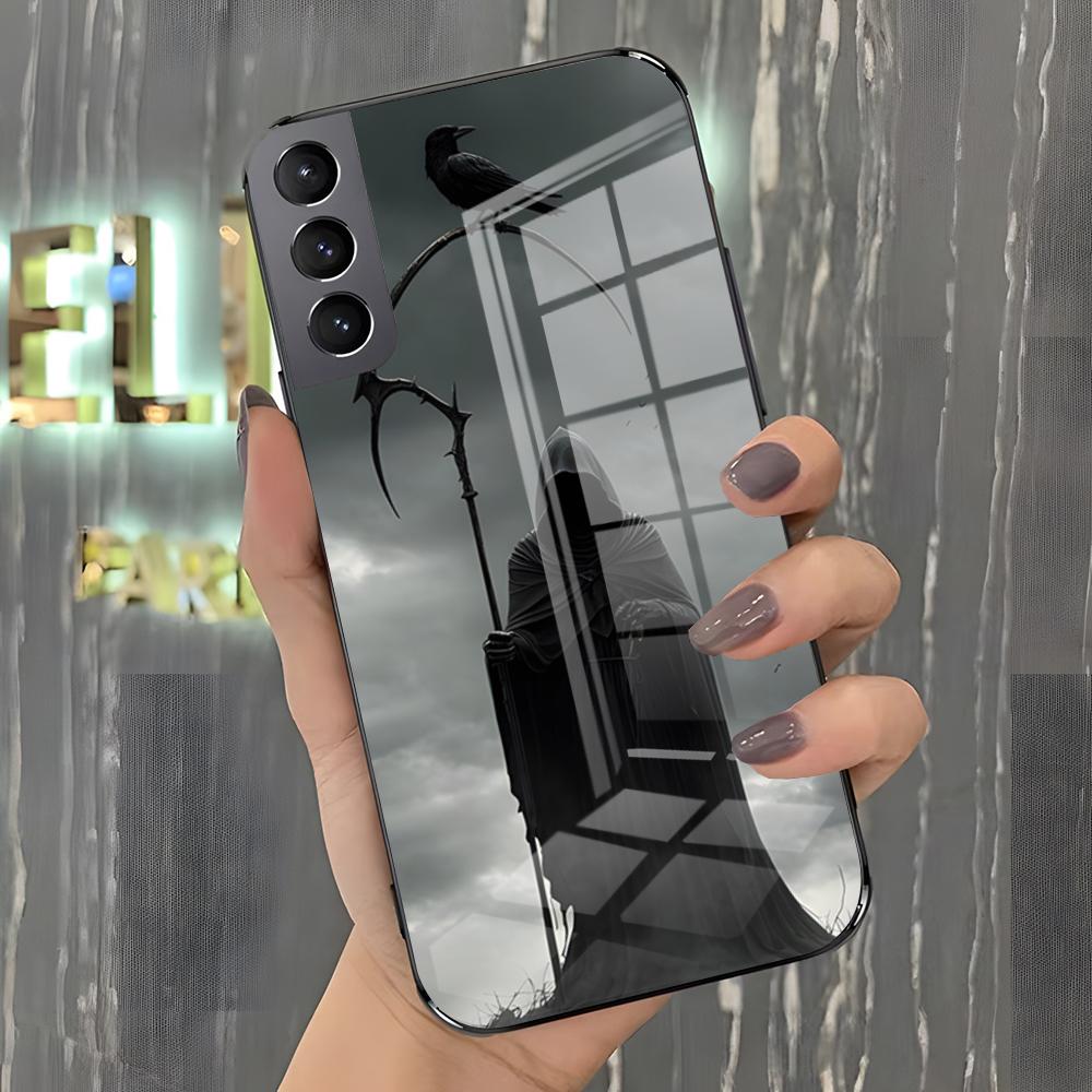 Grim Reaper Cool Phone Case For Samsung S26 S25 Plus S20 S20 Plus S22 Ultra S23 FE S21 Plus S21 Ultra Glass Cover