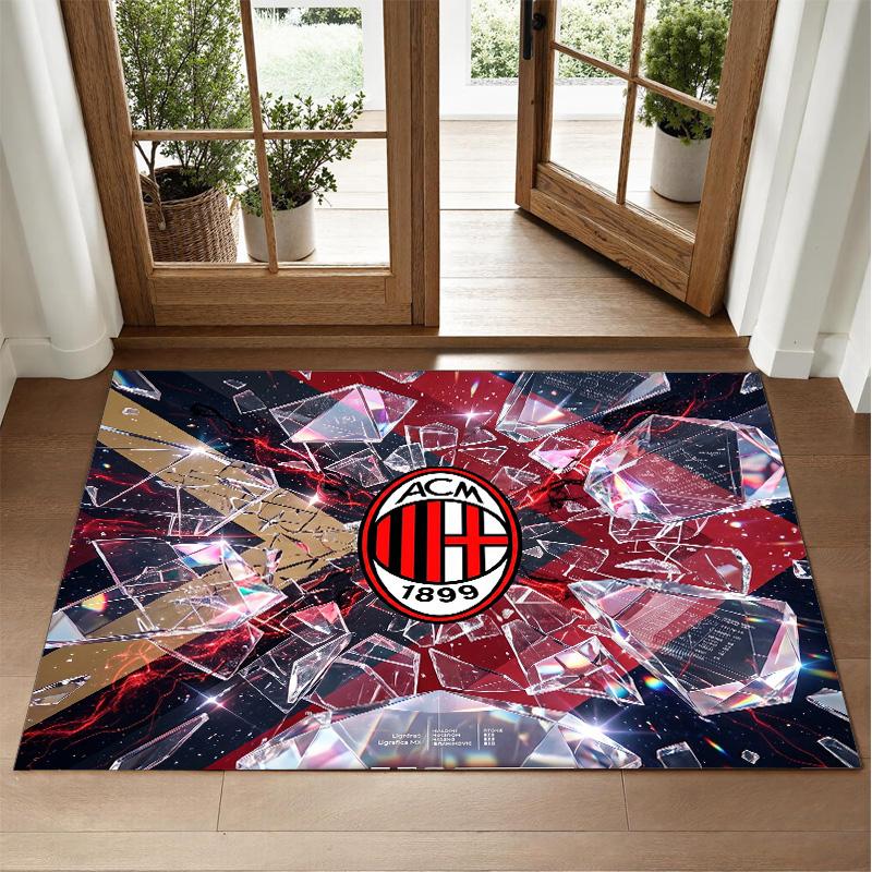 AC Milan Design Crystal Velvet Rug Soft Decorative Mat for Bedroom Entrance
