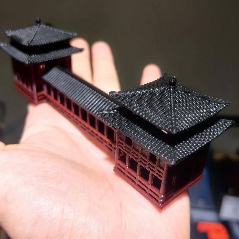 

1pcs Mini Promenade Bridge Chinese Ancient Architecture Landscaping Ornament Desktop Decoration Models of Micro-landscaping Light Grey