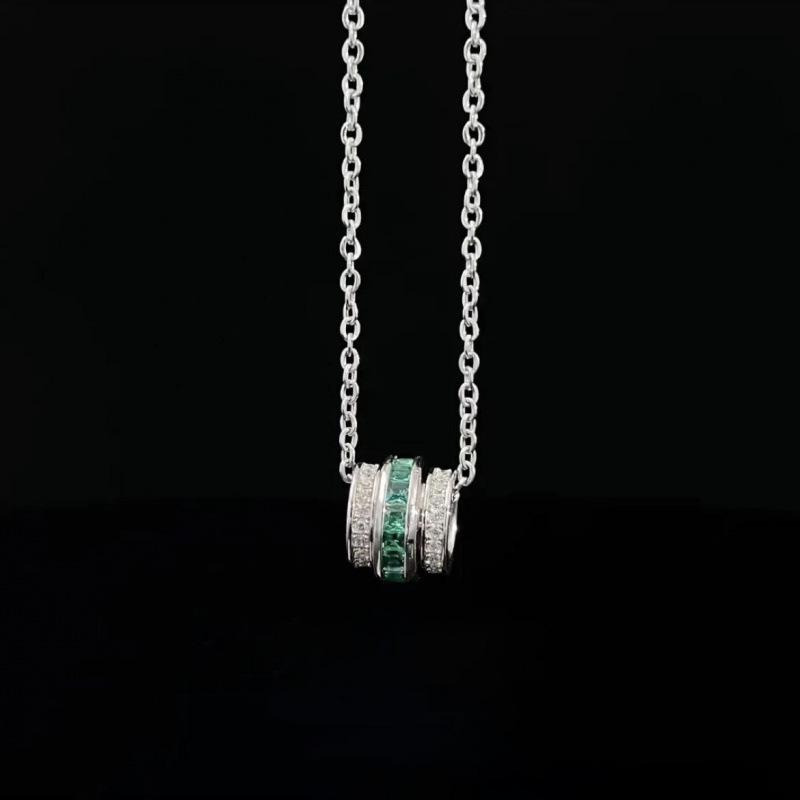 Korean Minimalist Colored Diamond Necklace: Trendy, Elegant, and Versatile Collarbone Accessory