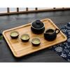 Japanese Style Bamboo Tea Tray Rectangular and Round Serving Trays Kitchen Platter Food Plate for Snacks Dessert and Breakfast