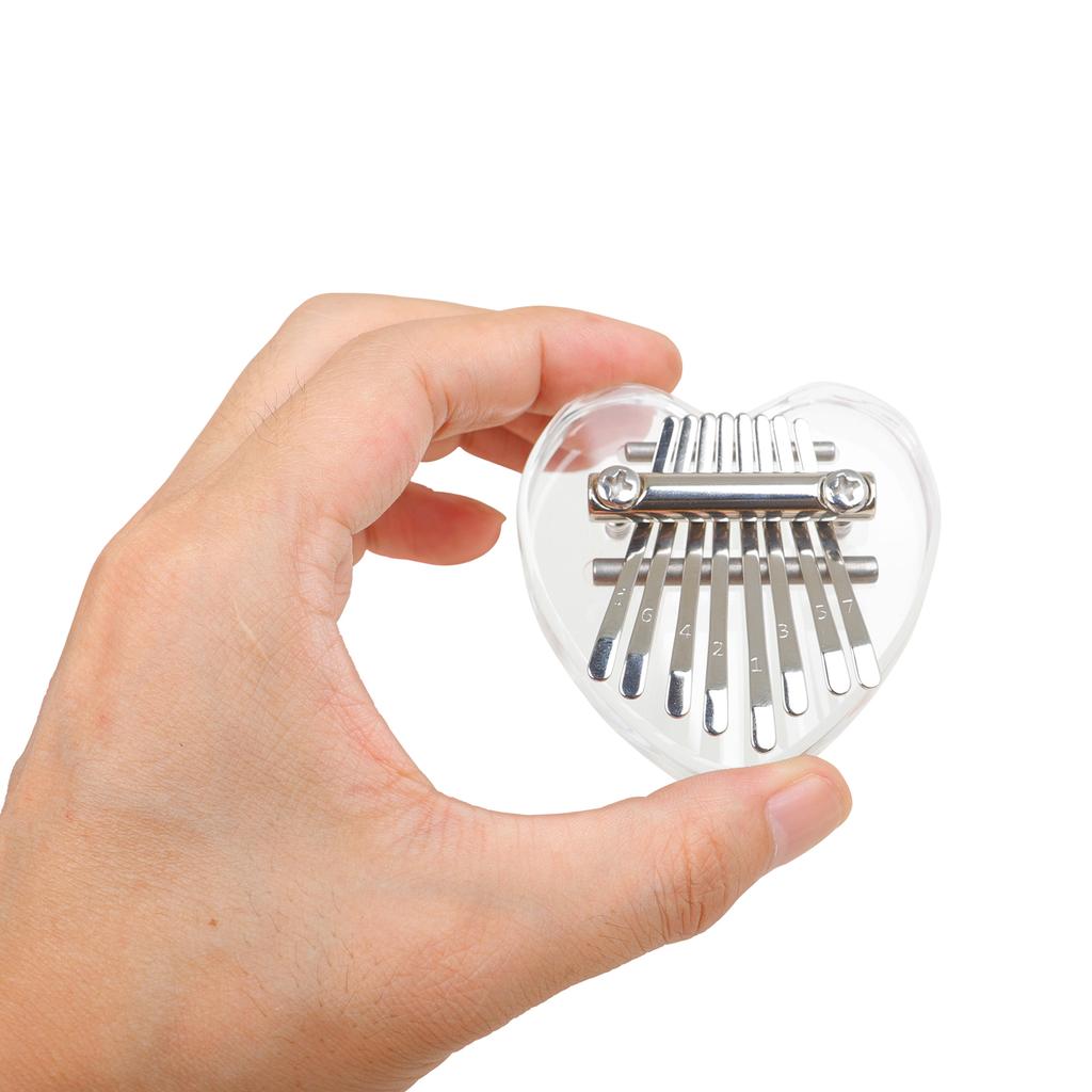8-Key Kalimba Mini Thumb Piano Acrylic Transparent ABS Portable Finger Harp Keyboard Musical Instrument Beginner Kids Gift