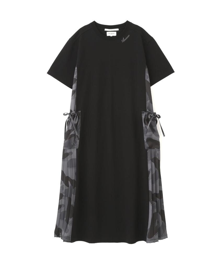 AVIREX PLEATED CAMO MIX GATHER POCKET ONE PIECE black 783-5217601