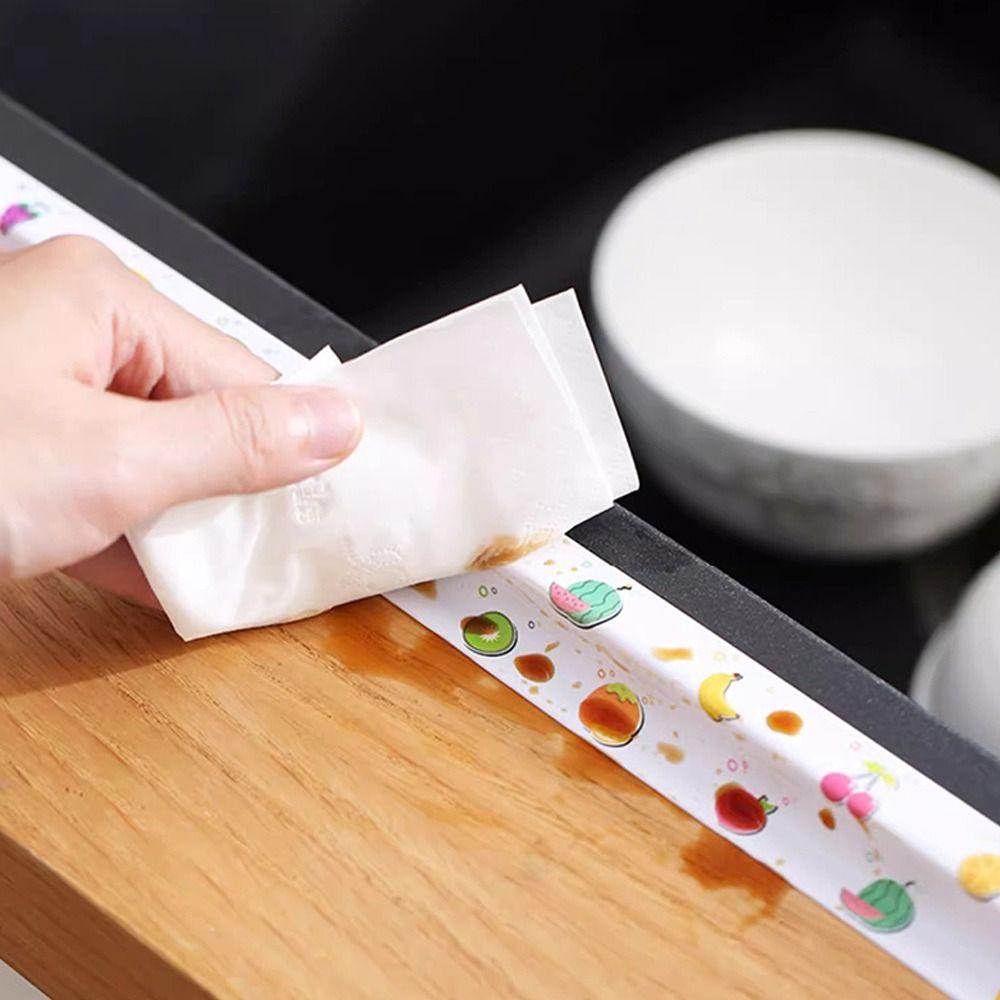 Durable Waterproof Caulk Tape Self Adhesive PVC Sealant Strip Oil-resistant Printing Sink Sealing Tape for Countertop Bathroom