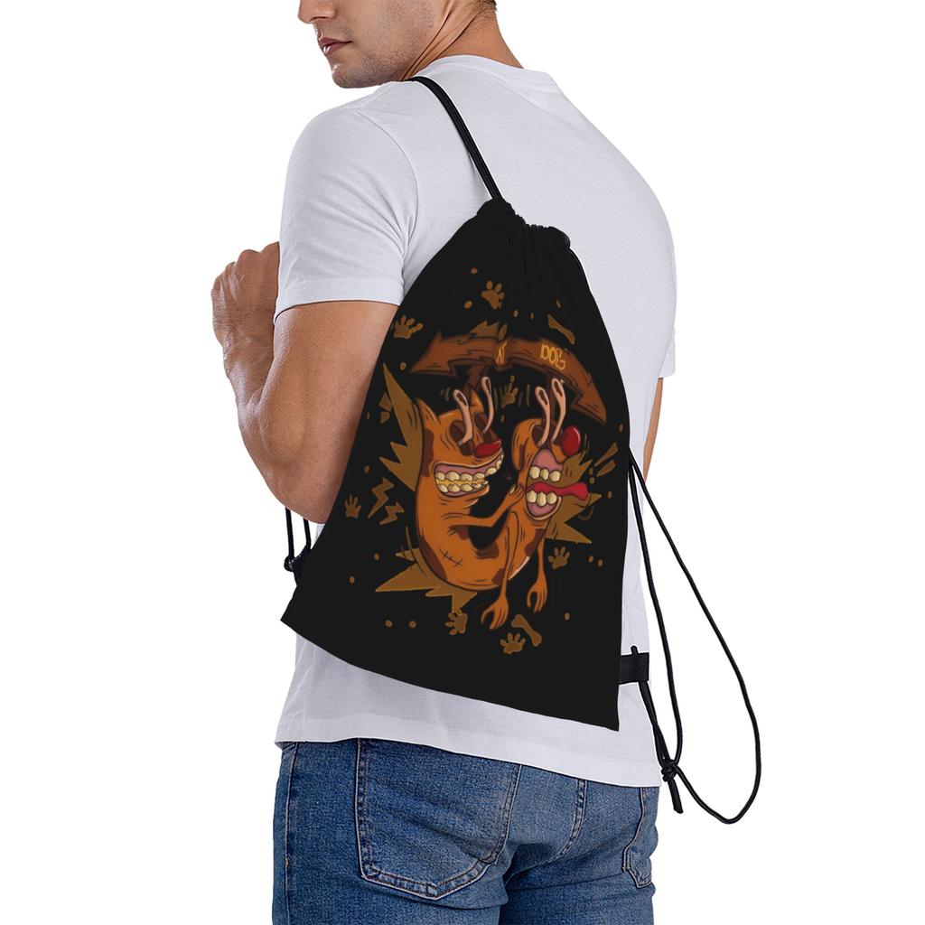 Custom CatDoges Drawstring Bags for Shopping Yoga Backpacks Men Women Surreal Humour Sports Gym Sackpack