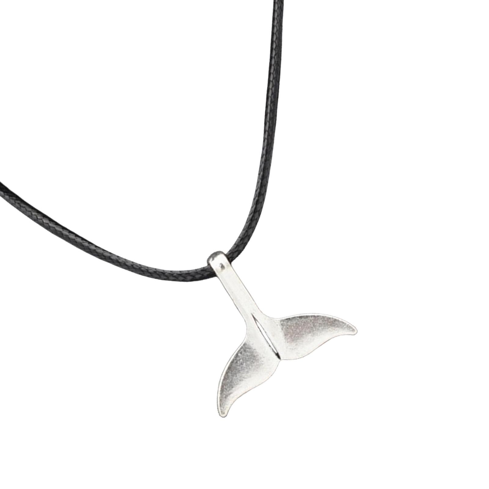 

Elegant Mermaids Tail Dolphin Pendant Necklace Clavicle Chain Jewelry Perfect For Daily Wear Punk Style Accessories серебряный