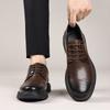 Hot Retro gentlemen's men's shoes High quality luxury style Black Brown adult thick soled shoes Leisure Business Versatile