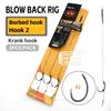 3pcs/pack Carp Fishing Blow Back Rig Barded And Barbless Hook Size 2 4 6 With Fishing Line Anti Tangle Sleeve Carp Fishing Terminal Tackle Accessories