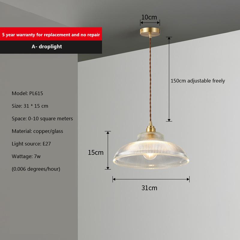 Vintage Glass Pendant Light Green Hanging Lamp Living Room Luminaire Hall Bedroom Dining Table Indoor Fixtures Lustre LED Decor