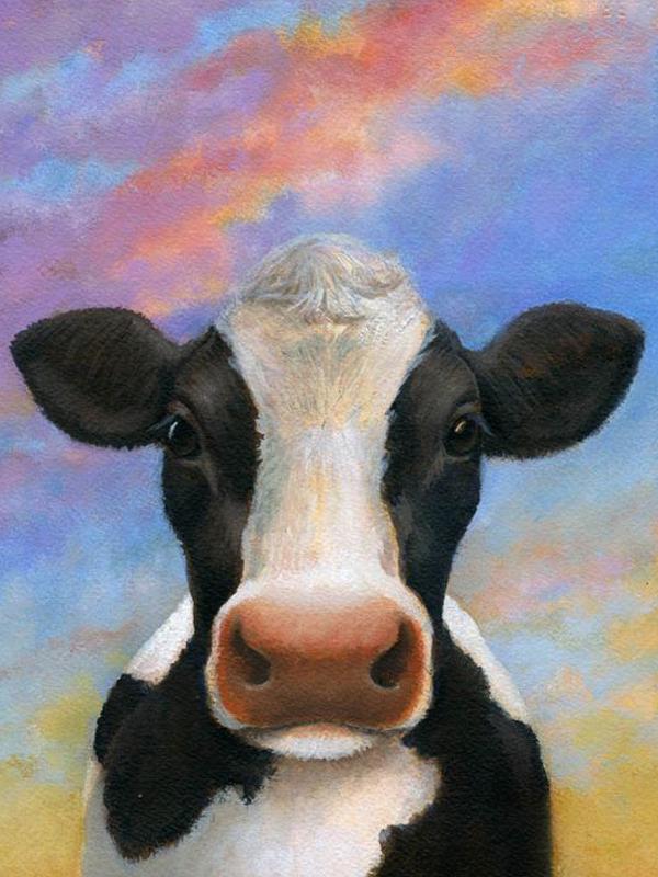 

Алмазная вышивка Корова Алмазная художественная мозаика Наборы для вышивки крестом EmbroideryDiamond Paiting Full Drill 15*20cm