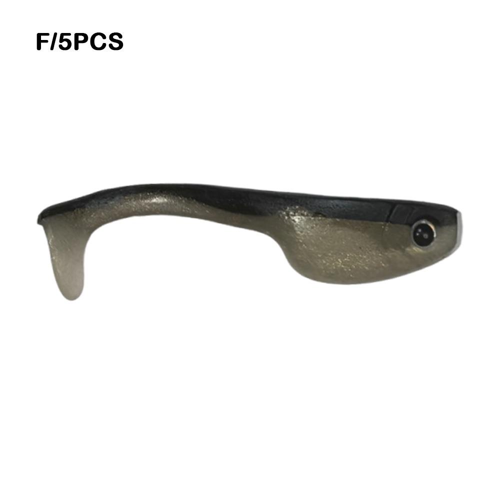 5 Stück 6 cm/2,36 Zoll Weicher Angelköder T-Schwanz-Design Bionischer Künstlicher T-Schwanzköder Weiches Material Schwimmend Weicher Köder Süßwasserfischen