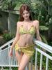 Floral Print Three-Piece Resort Bikini Set for Women