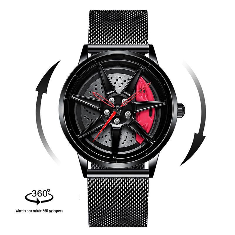 SVJ GT500 Men s 3D Skeleton Dial Wheel Watch