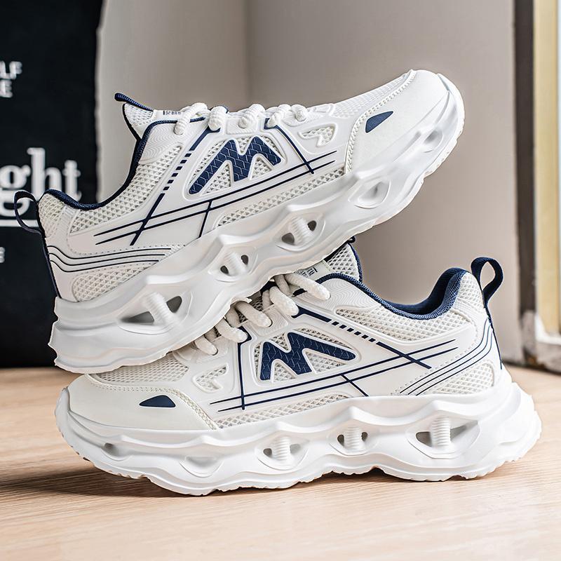 New Fashion Men 's Four Seasons Comfortable Thick Sole Shoes Students Boys GirlsTrending Soft Sole Breathable Casual Running Sneakers