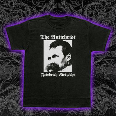 Friedrich Nietzsche The Antichrist T-Shirt Philosophy Existentialism Gothic Tee