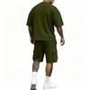 Men's Casual Short Sleeve T-Shirt and Cargo Shorts Set Lightweight Breathable Fabric Loose Fit Summer Outfit