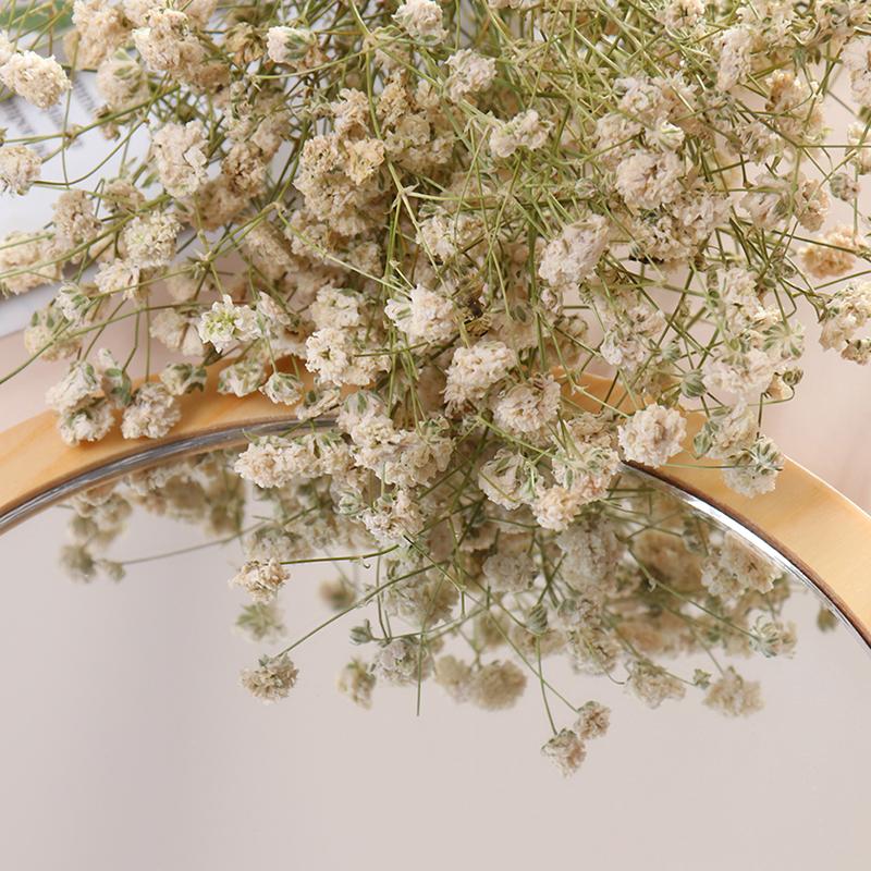 Round Wood Vintage Hand Mirror Makeup Vanity Mirror Cosmetic Make Up Mirrors