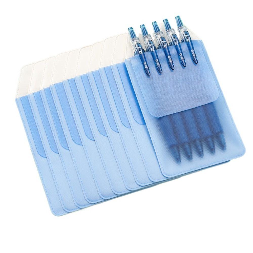 10Pcs/set Ink-Resistant PVC Pencil Case Leak-Proof Pen Insert Pouch Nurse Pen Pocket Doctor
