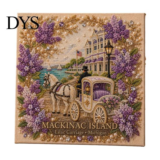 Healing Arts Crafts Activities DIY Faux Pearl Painting Kit, Handmade Floral Landscape 3D Gem Bead Art Craft, Creative Home Decoration Projects