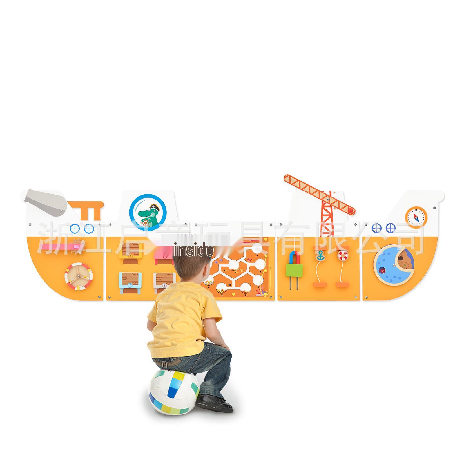 

Montessori Wooden Early Education Ship Game Board for Children s Wall Decoration Cross-border-888
