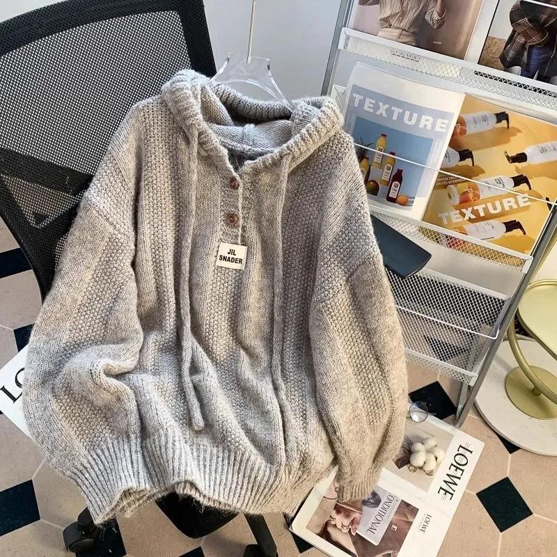 Damen Strickpullover Herbst/Winter Temperament Femme Unterziehoberteile Mode Verdickung Locker Damen Pullover