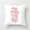 Mother's Day Throw Pillow Cover for Sofa Pillow Case Home Decor Polyester Cushion Cover Gift for Mom Housse De Coussin