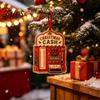 Acrylic Hanging Decorations for Tree 2D Christmas Cash Holder Ornament, Gift Card Fun Accessories Xmas Decor, Reusable Pocket Keepsake Holiday