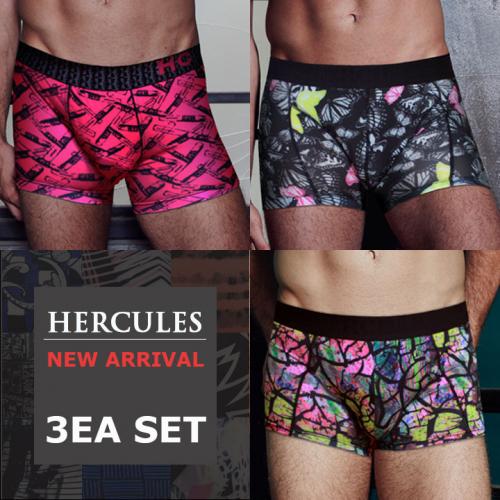 

[Hercules Нижнее белье] Удобные и стильные боксеры 3 шт. HB2DR303SET [Доставка из Кореи] 100% Оригинал 95