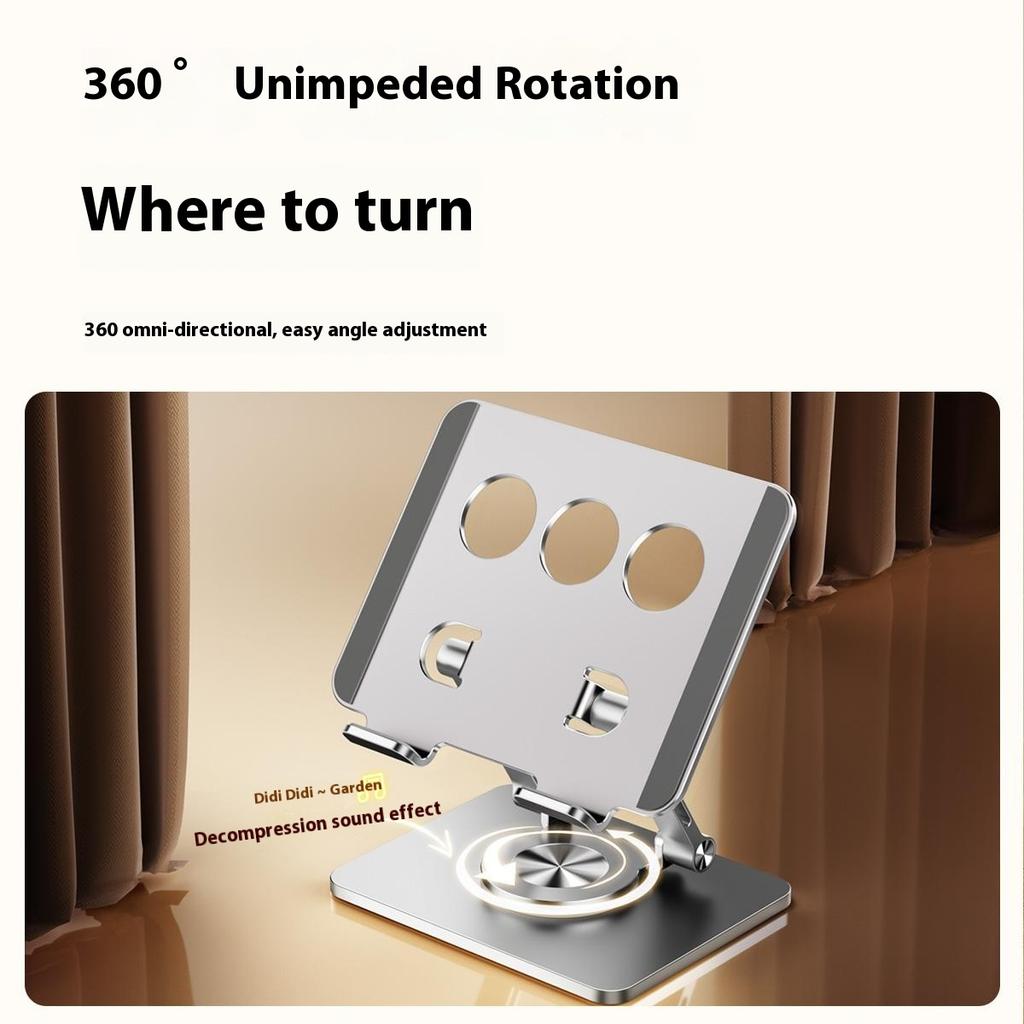 J59 Aluminum Alloy Desktop Stand 360 Degree Rotating Tablet Holder Height Adjustable