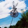 Decoração de Arte de Metal para Jardim e Quintal Escultura de Gramado e Paisagem Decoração de Duendes Fadas Decorativas de Jardim e Dentes-de-Leão Dançam Juntos