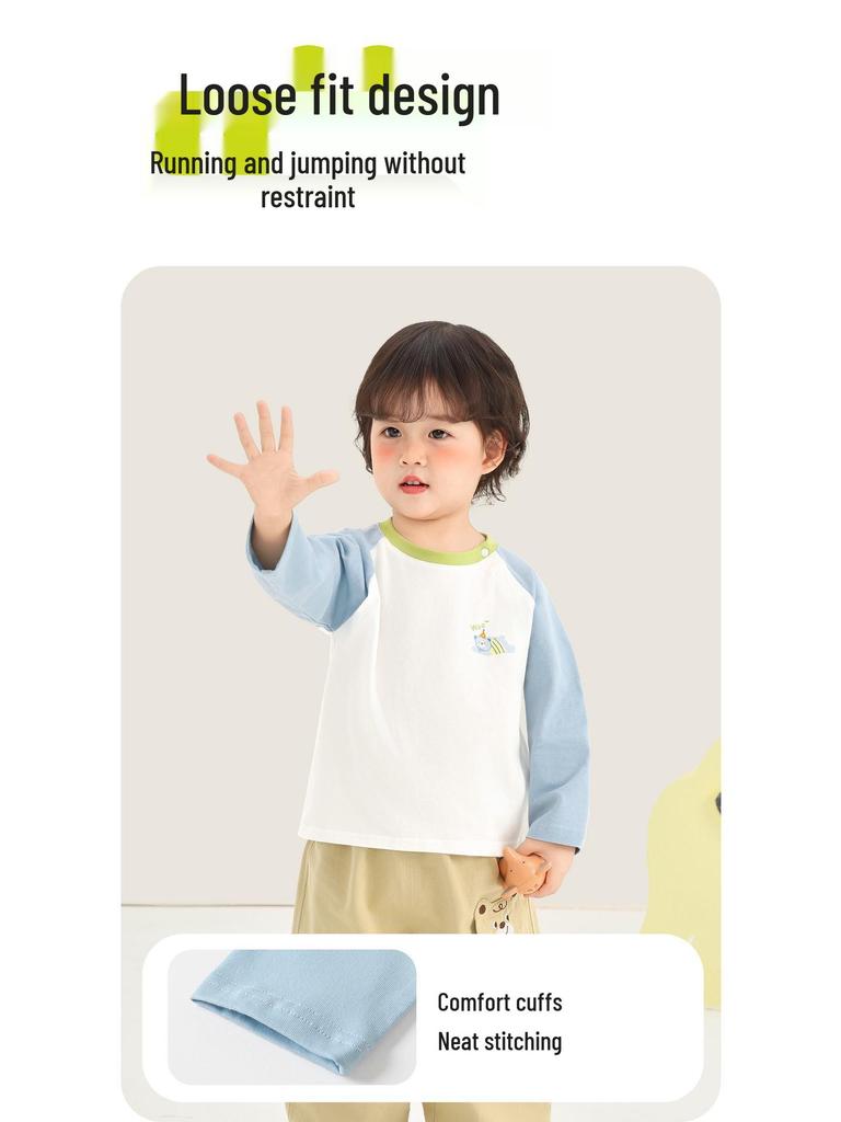 Kaka Panda Kids' Long-Sleeve T-Shirt: Spring/Autumn Essentials for Boys, Girls & Toddlers