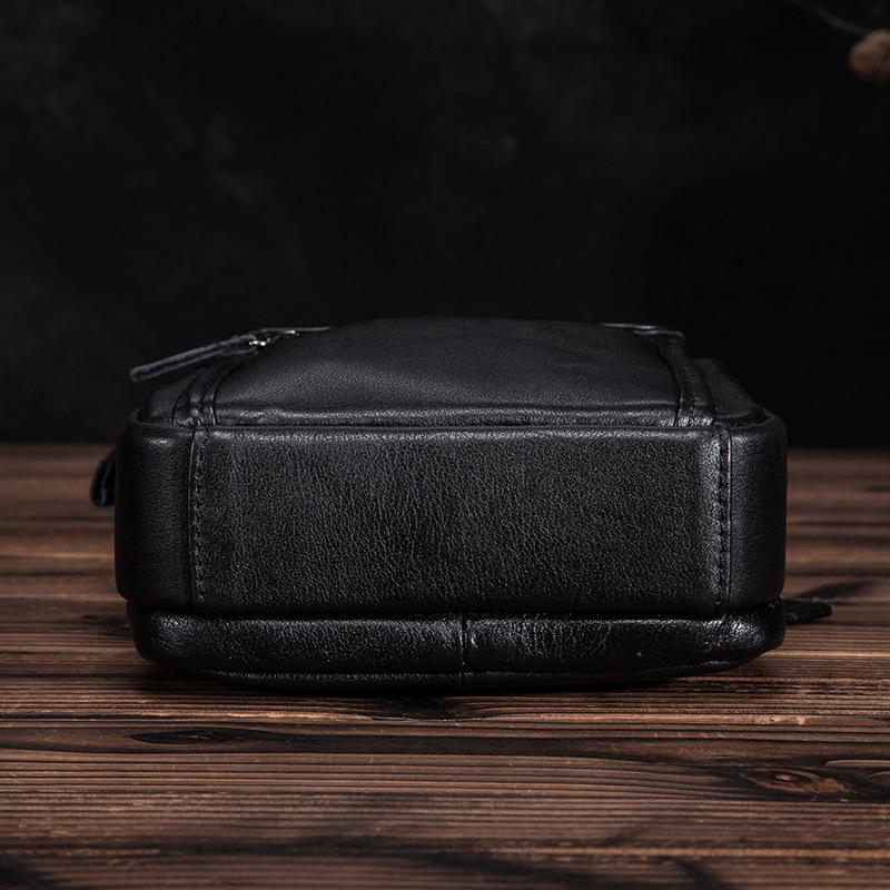 Crazy Horse Leather Male Casual Travel Shoulder Messenger Bag Fashion Cross-body Bag 8" Pad Tote Mochila Satchel Bag