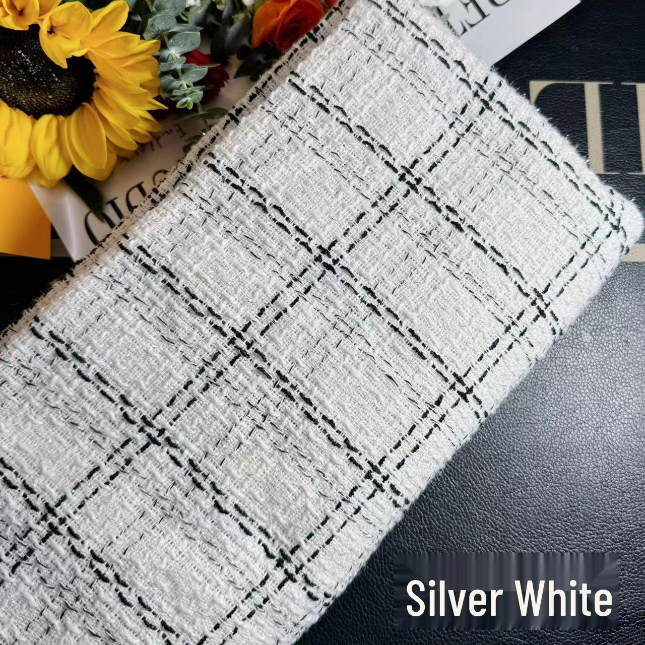 

Ткань в клетку с золотой нитью для букетов и сумок ручной работы 1 meter