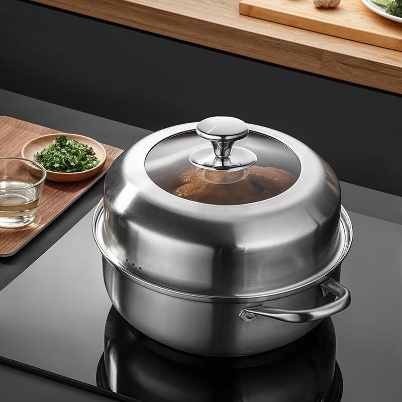 Konbach 26cm Zhenwei Stainless Steel Steaming Soup Pot