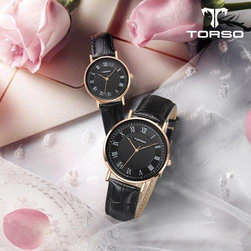 

[TORSO] TORSO Classico Quartz Couple Watch for Men and Women T107L-RBBK T107L-M-RBBK