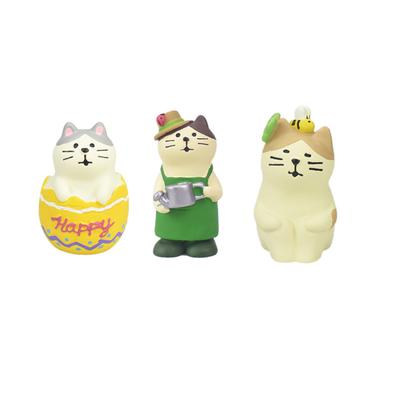 Easter Garden Party Colored Egg Rabbit Garden Ding Cat Sleeps In Spring Travel Doll Resin Home Decoration Festival Gift Crafts