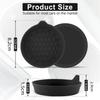 4pcs Black Silicone Car Cup Holders with Non-Slip Inserts -Fit for All Vehicles, Easy-Clean Design,Cup Holders for Vehicles